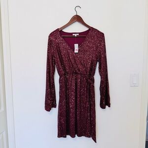 New Fun Sequin Burgundy Party Formal Dress 🌹